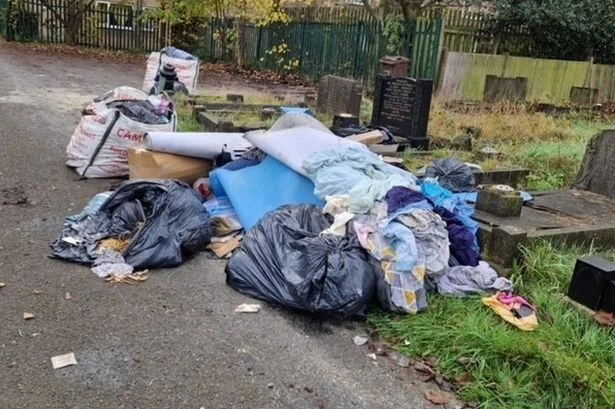 'Utter disgust' as rubbish dumped on graves at city church