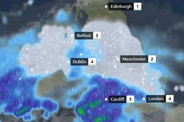 Weather maps show exact time 330-mile wall of snow will crash into Britain