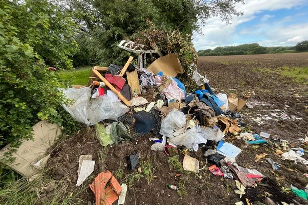 ‘Scumbags’ twice fly-tip mound of household waste on Sutton Coldfield field