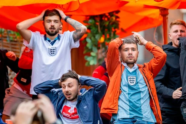 Pictures: football fans at The Canal House in Birmingham for the England vs Scotland match