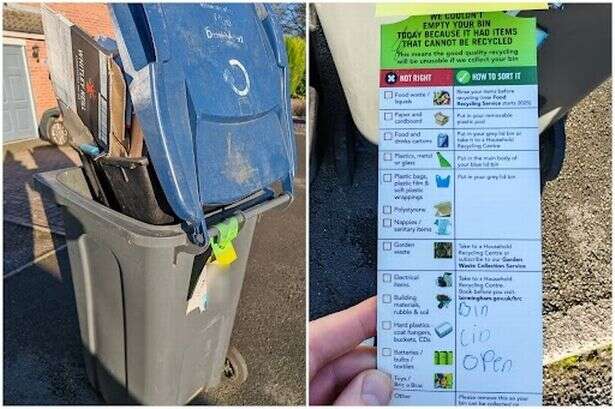 Birmingham Homeowner left baffled as bin crews don't empty recycling because 'lid was open'