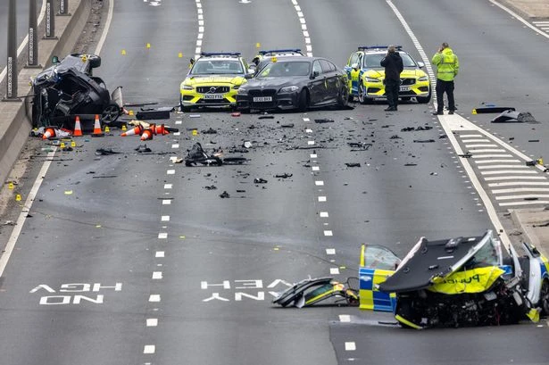 Man, 20, charged over horror A1 crash that left 7 police officers injured