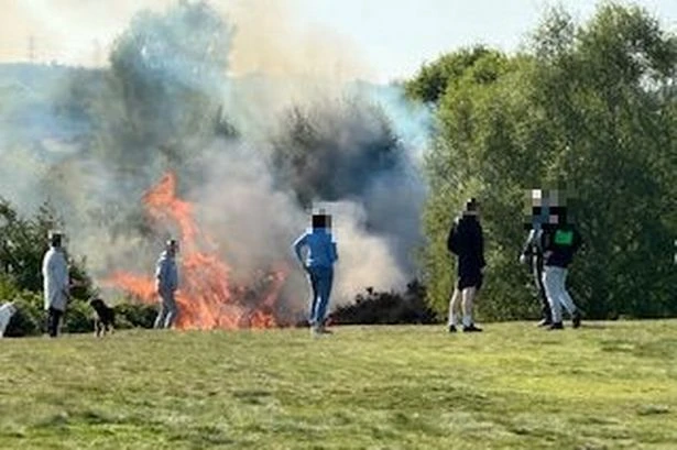 Third fire at Birmingham beauty spot in a week as witnesses look on