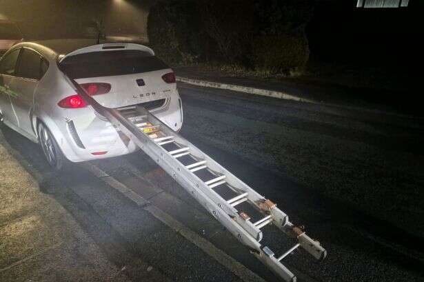 Police astonished after motorist caught driving with unbelievable item hanging out of boot