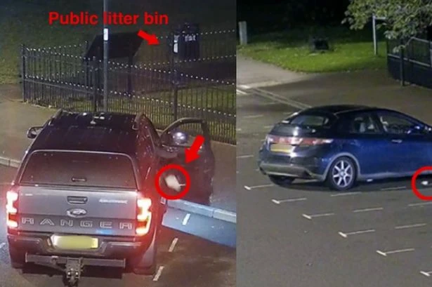 Litter louts caught out as CCTV spots them dumping takeaway rubbish