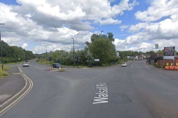 Police chase ends in crash blocking main Walsall road