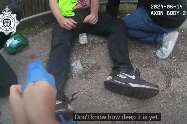 Police officer's four-word promise to stabbing victim in dramatic bodycam footage