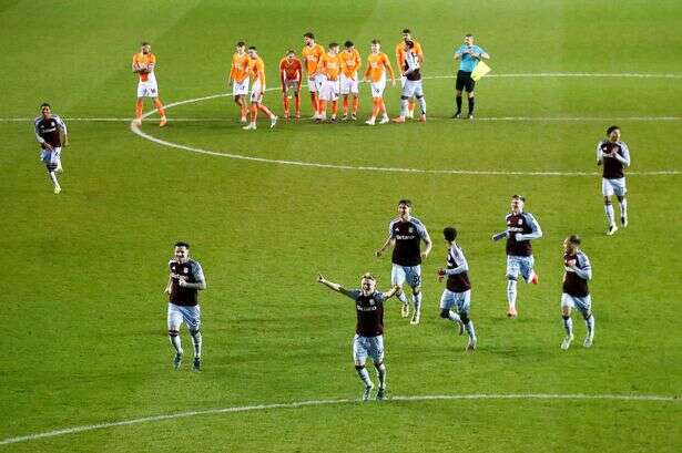 Aston Villa beat Steve Bruce's Blackpool after incredible 38-kick penalty shootout