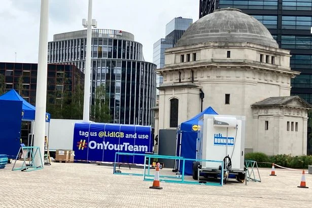 Euros Fan Zone set up in Birmingham city centre 'to catch all the action'