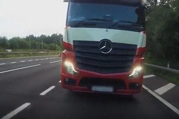 Dashcam footage shows trucker tailgate on M42 as drivers warned of £100 penalty