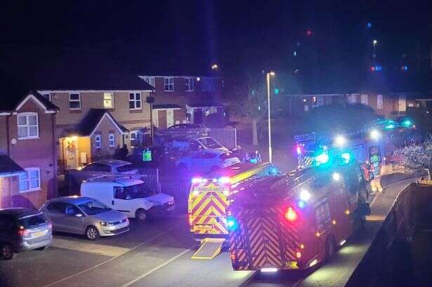 Residential street blocked after car crashes into house in Lower Gornal