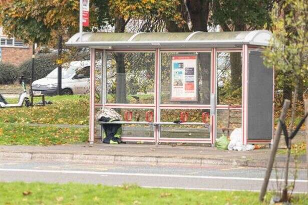 Homeless man living in busy Birmingham bus stop 'made £140 per day' traffic-light begging