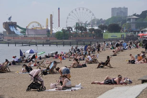 Weather maps turn orange with four regions of England hotter than Costa Del Sol
