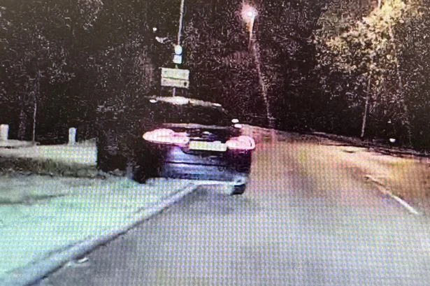 Moment brazen Jaguar driver escapes police by going 'off road' down bicycle track
