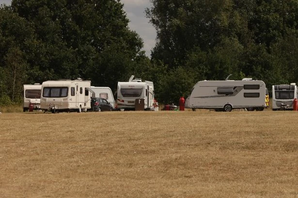 Travellers set up camp on family park ahead of weekend