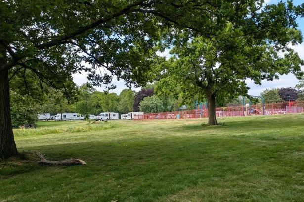 Birmingham traveller camp next to park's play area after 'dirty nappies left at uni site'