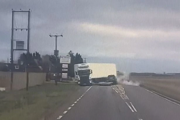 Brush with death video as drug-drive trucker leaves Brummies inches from death