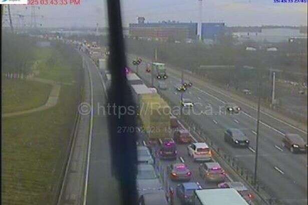 M6 Spaghetti Junction crash live as three lanes closed