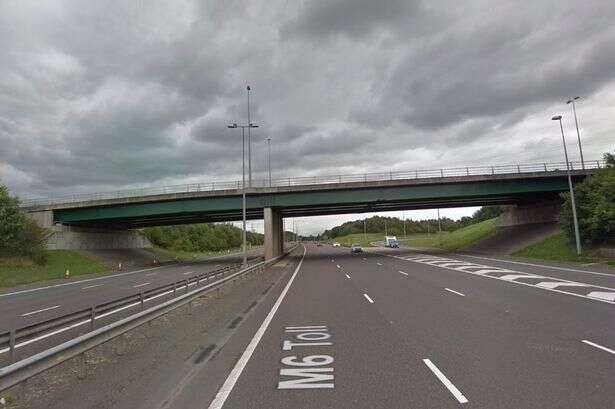 Man arrested after trying to join M6 toll 'driving wrong way into oncoming traffic'