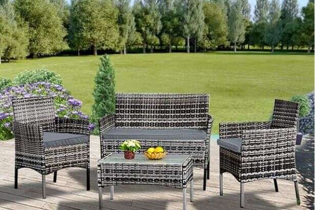 Amazon has a 4-piece rattan garden sofa set for less than £100 and shoppers say 'what a bargain'