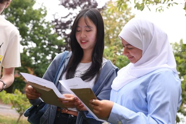 9 photos of pupils from Lyndon School in Solihull receiving their GCSE results