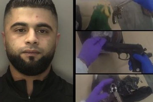 Moment armed police stop Audi carrying loaded guns hidden in footwell