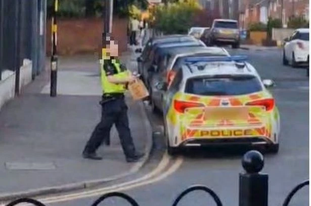 Anger as police officer in Sutton Coldfield parks on double yellows to get German Doner Kebab meal