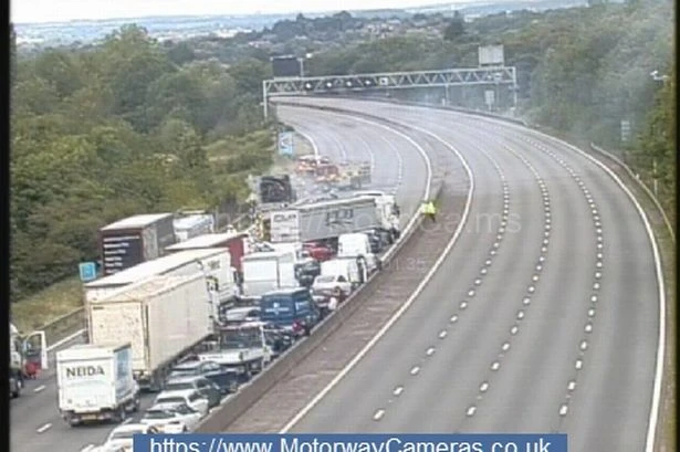 Huge delays after M6 closed in both directions following lorry fire