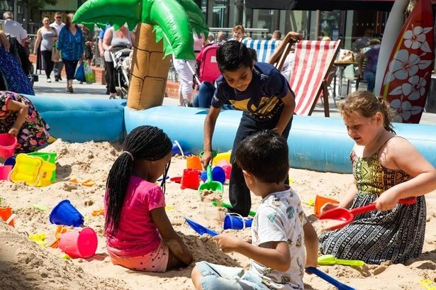 A beach is opening near Birmingham with deckchairs and fairground rides