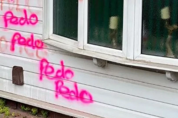 Illiterate vandal scrawls 'pedo' across Midlands house
