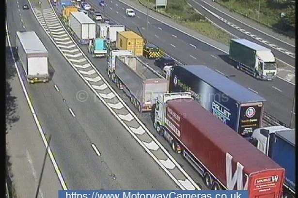 M6 and M5 delays live as crash closes three lanes with '70-minute' queues