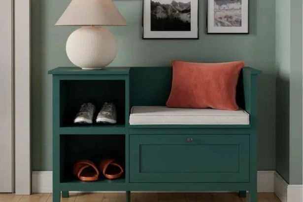 Dunelm's half price £115 storage seat that's 'really practical and looks great' in hallways