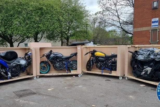 Police intercept four stolen motorbikes destined for shipment abroad