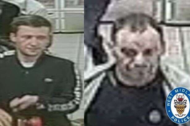 Store worker's leg broken in Willenhall robbery as police launch appeal to find these men