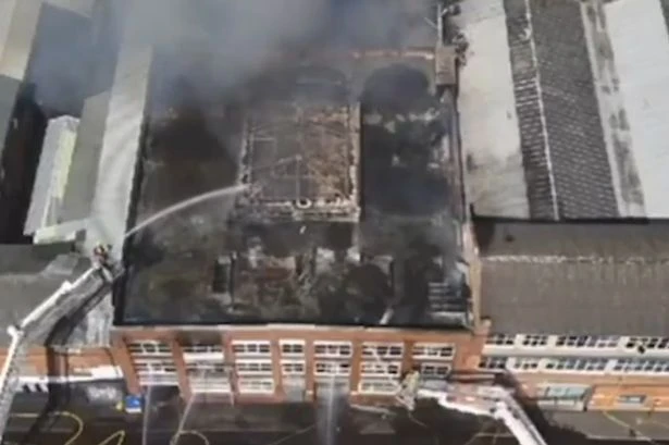 Fifty firefighters tackle Birmingham factory blaze that ripped through city centre building