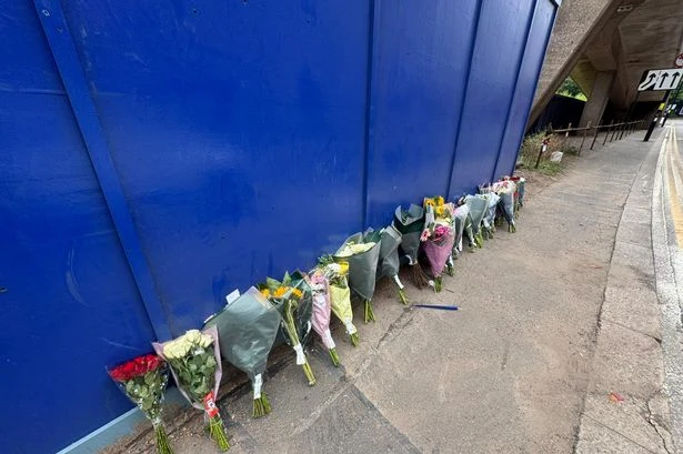 Wall of flowers left in tribute to Sutton Coldfield crash victim