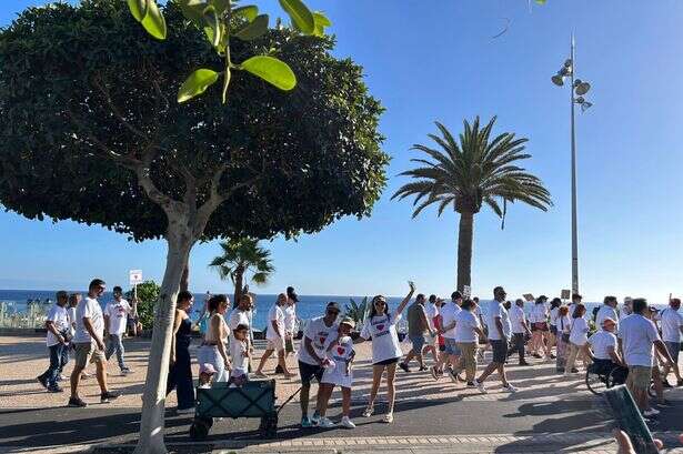 Lanzarote locals stage 'we love tourism' rally hours after UK tourists ordered to 'go home'