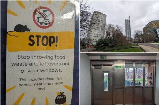 Inside Birmingham tower block where people have to be told: 'Stop throwing food out of your window'