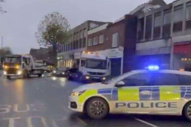 Kings Heath High Street closes after crash destroys pedestrian crossing