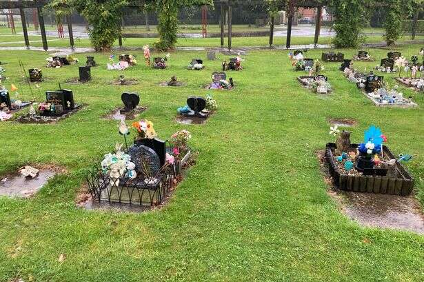 Children's graves flooded again despite approved £250k drainage work