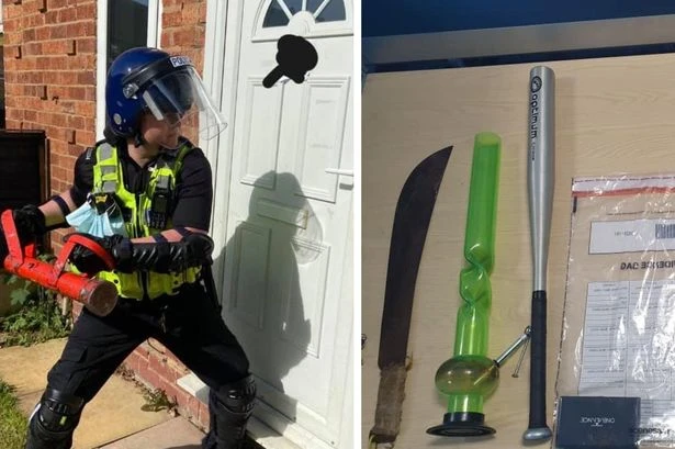 Police seize weapons as they storm cannabis factory during 'intense week of action'