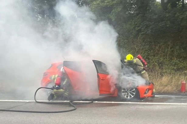 M5 car fire prompts traffic delays as two lanes close