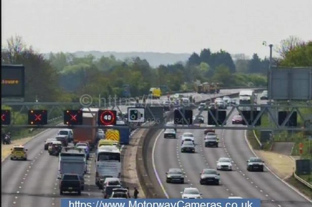 Traffic halted on M5 with drivers facing 60 minute delays due to incident