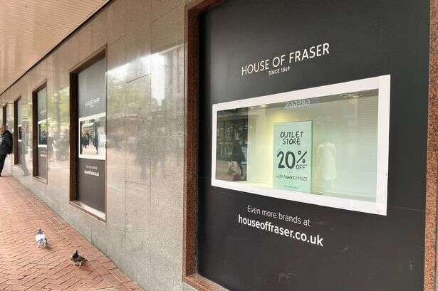 Inside the House of Fraser outlet store in Birmingham