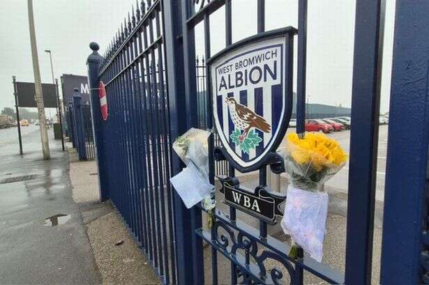 Tributes left at The Hawthorns for Baggies fan Mark Townsend who died during match