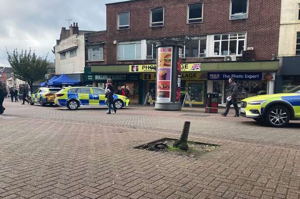 Arrest after man is stabbed in broad daylight on busy Midlands shopping street