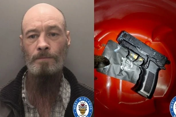 Man jailed after gun found stuffed inside bizarre location at Birmingham home