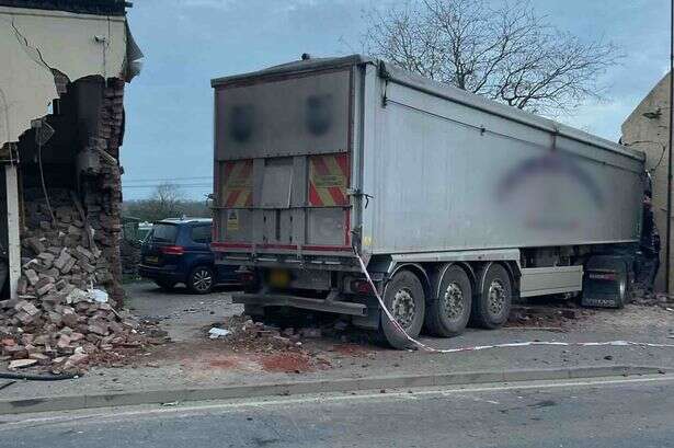 Picture of Shrewsbury lorry crash scene released after road closed for nine hours