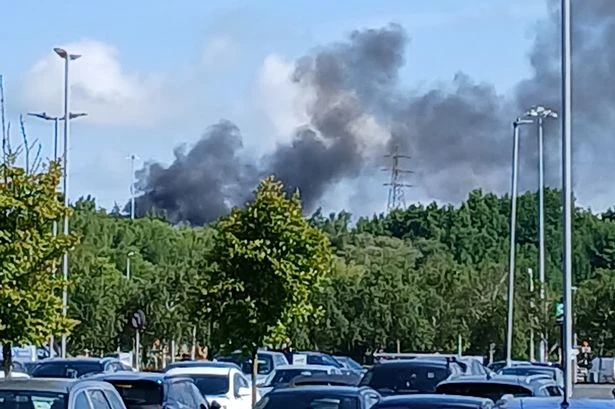 Fire breaks out near Merry Hill as scrap and tyres go up in flames