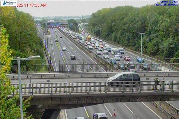 M6 closed both directions as air ambulance landed for multi-vehicle crash
